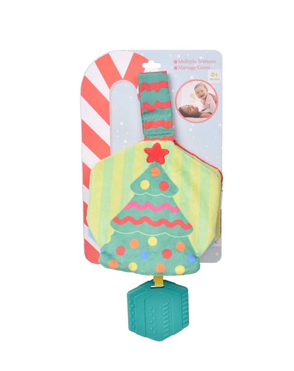 Sunny Days Christmas Tree Crinkle Book Plush Activity & Teether Baby Toy